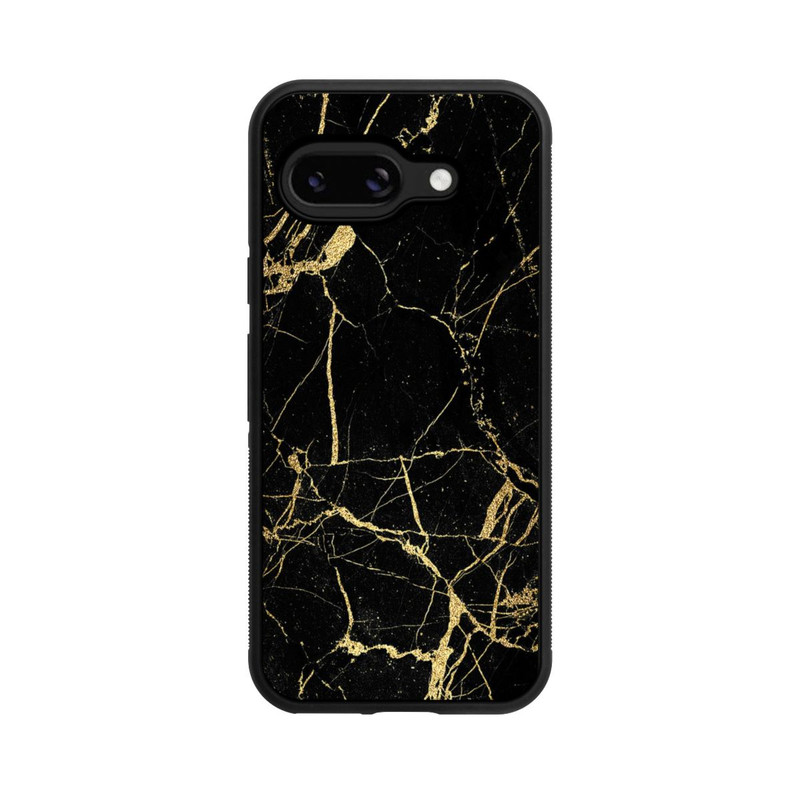Pixel 9a Base Case Schwarzgoldener Marmor-Look