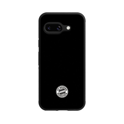 Google Pixel 9a Base Case Klassisches FCB Logo Klein - Weiß auf Schwarz