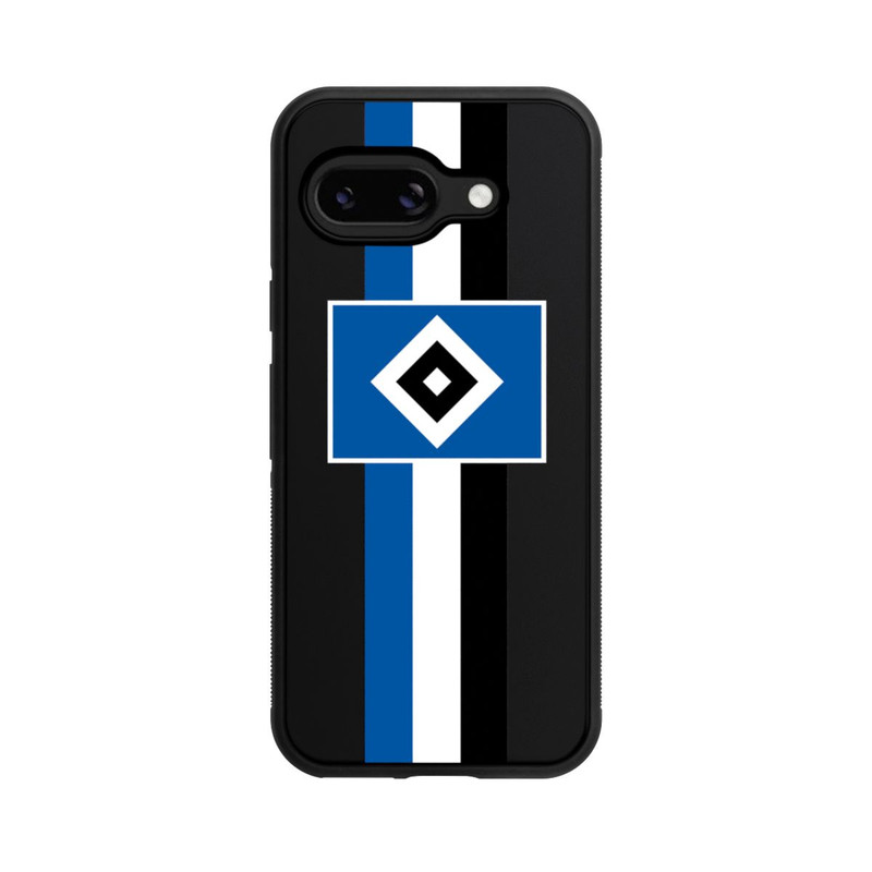 Pixel 9a Base Case HSV Streifen - Blau-Weiß-Schwarz - ohne Hintergrund