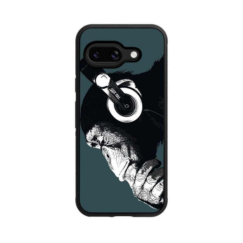 Pixel 9a Base Case Denkender Affe Blau