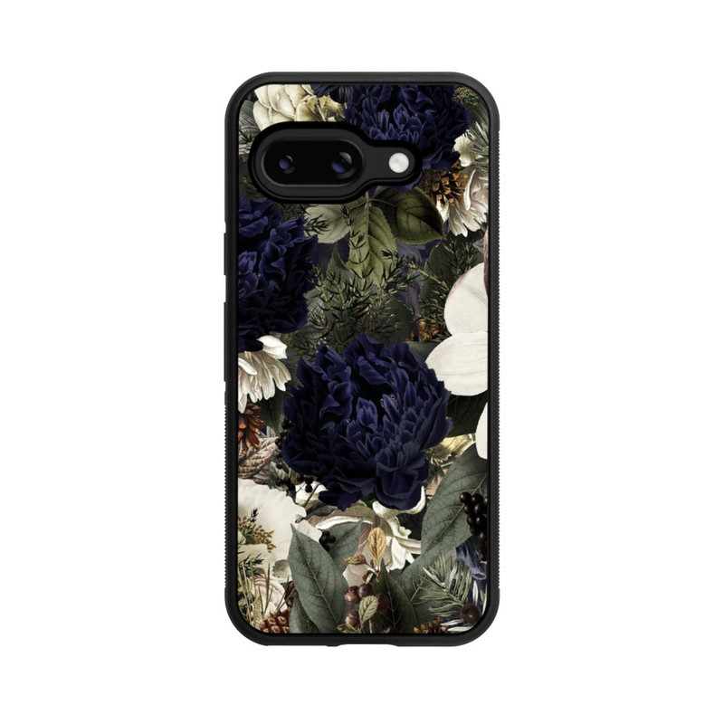 Pixel 9a Base Case Dunkle Mitternachts Barock Vintage Blumen
