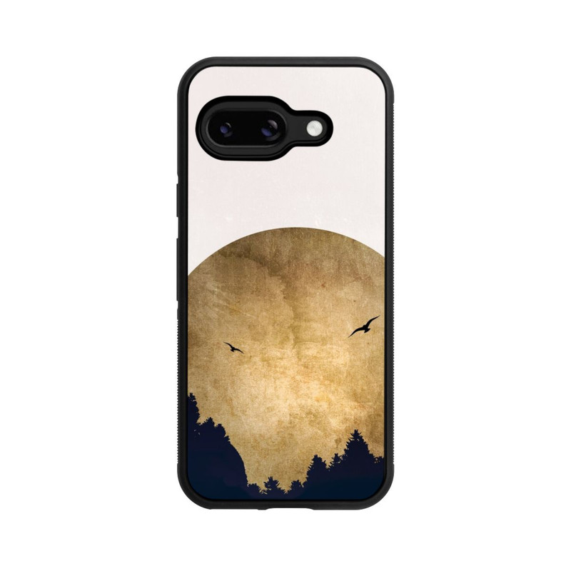 Pixel 9a Base Case Zwei Vögel vor Mond