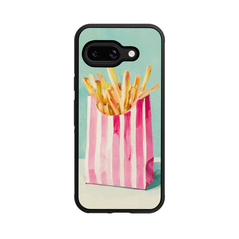 Pixel 9a Base Case Retro Pommes Blau Watercolor