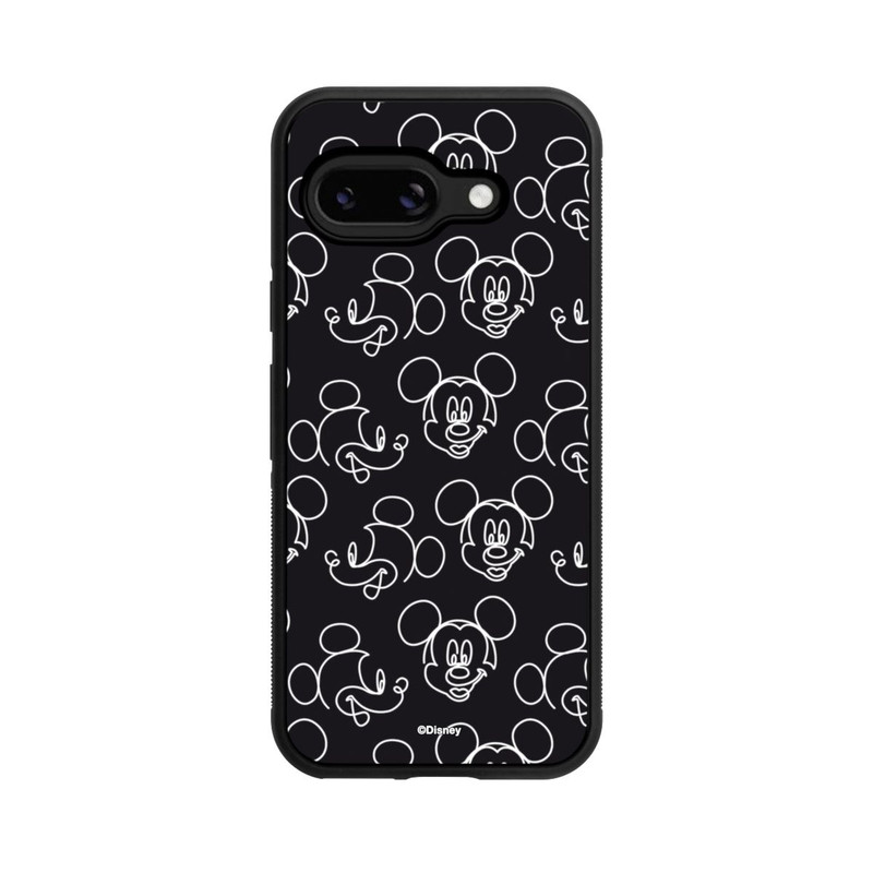 Pixel 9a Base Case Disney Mickey Muster Schwarz