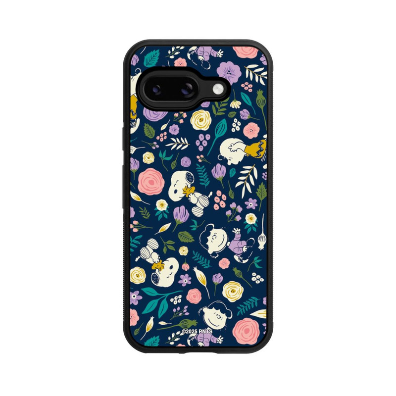 Pixel 9a Base Case Peanuts Dark Flower Pattern