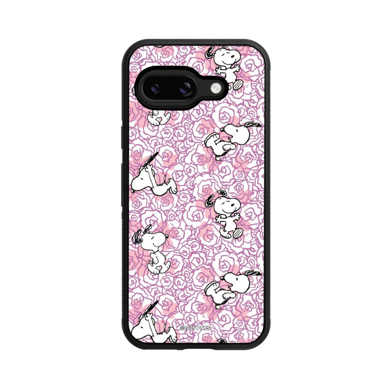 Pixel 9a Base Case Peanuts Pink Roses Pattern