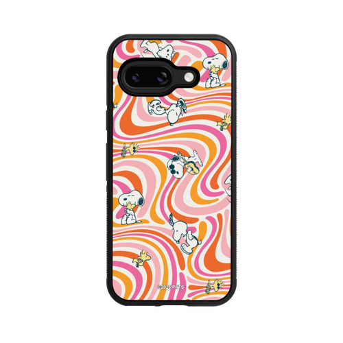 Google Pixel 9a Base Case Peanuts Hippie Pattern Orange