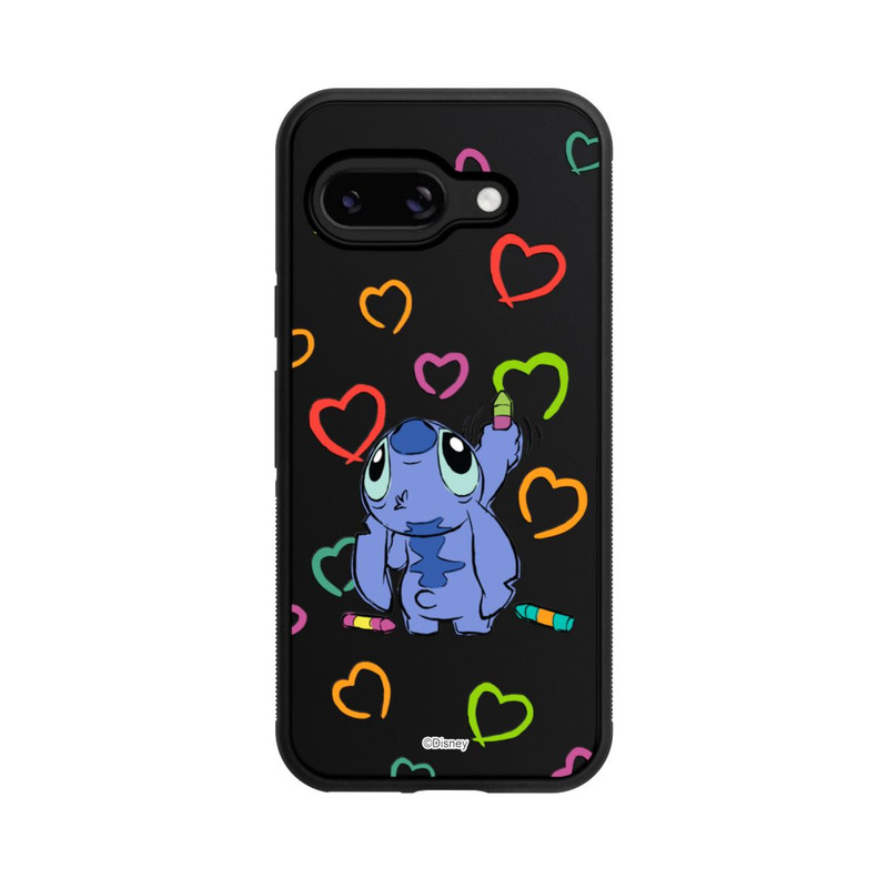Pixel 9a Base Case Stitch Draws a Heart Transparent
