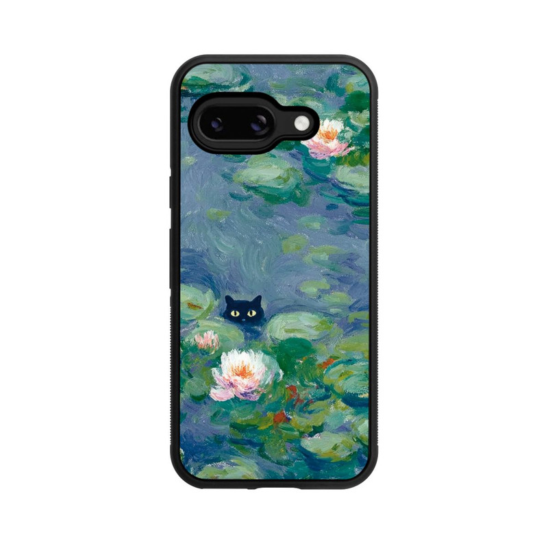 Pixel 9a Base Case Katze im Teich Gemälde Impressionismus