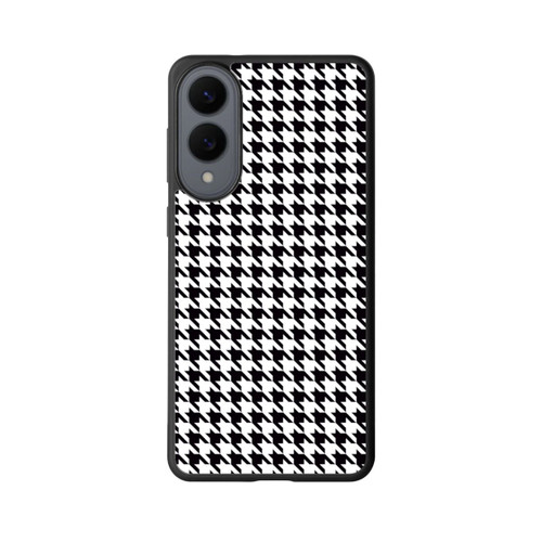 Samsung Galaxy S25 Edge Base Case Hahnentritt Schwarz Weiß