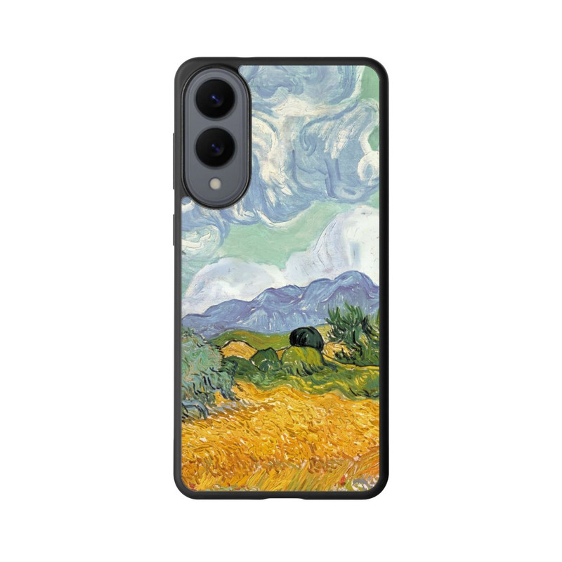 Galaxy S25 Edge Base Case Weizenfeld mit Zypressen
