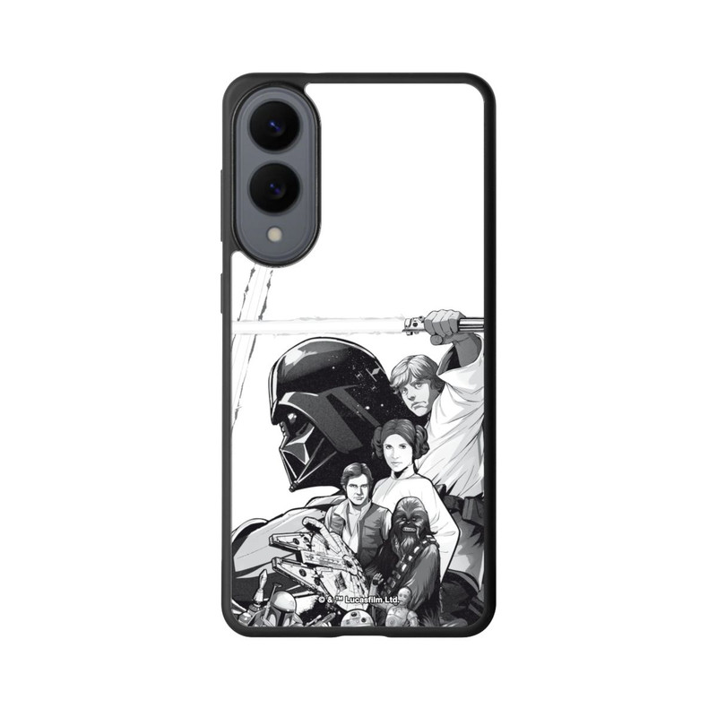 Galaxy S25 Edge Base Case StarWars Charaktere - Schwarz-Weiß
