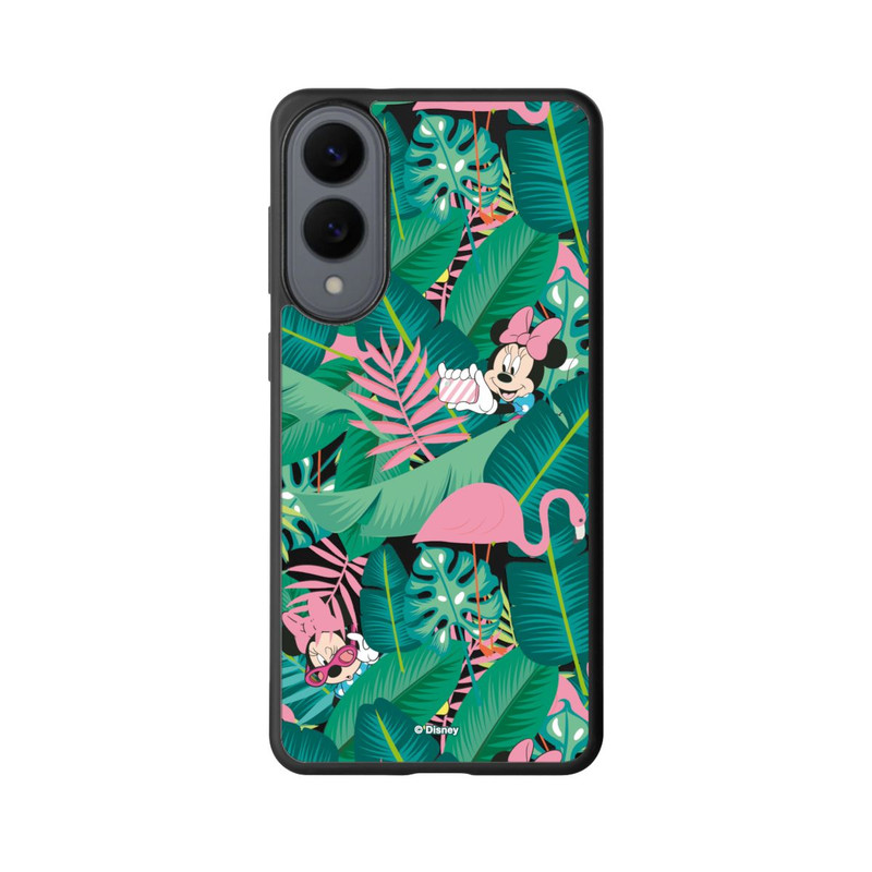 Galaxy S25 Edge Base Case Minnie Summer Palmblätter ohne Hintergrund