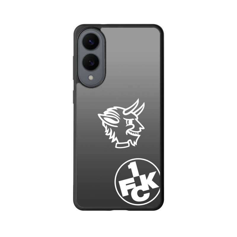 Galaxy S25 Edge Base Case Teufelskopf FCK auf Schwarz