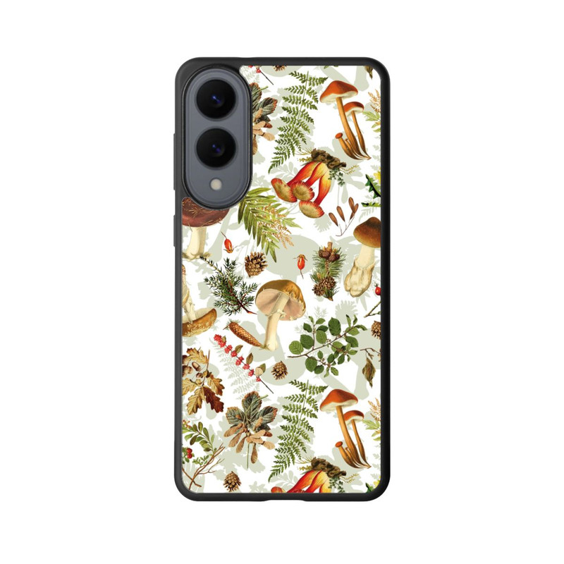 Galaxy S25 Edge Base Case Pilzmuster Weiß