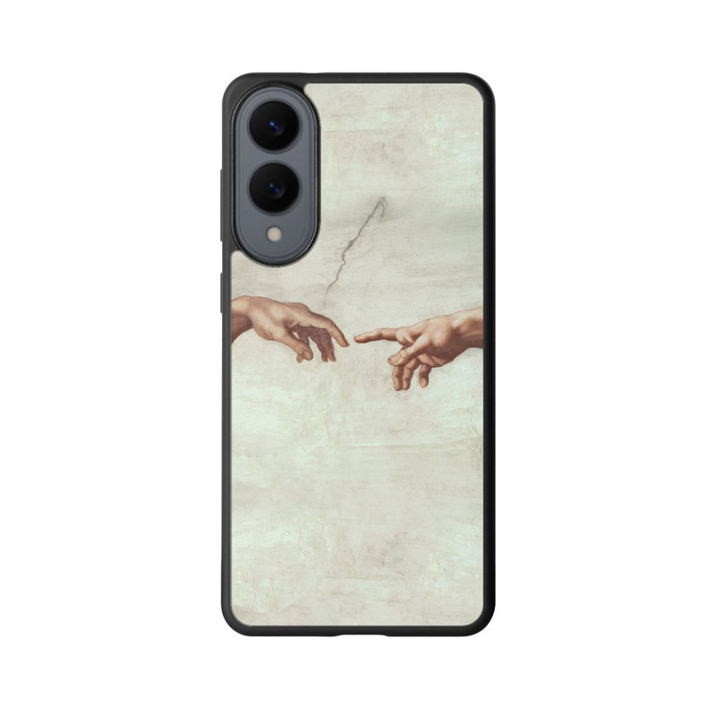 Galaxy S25 Edge Base Case Die Hände von Gott und Adam von Michelangelo Buonarroti