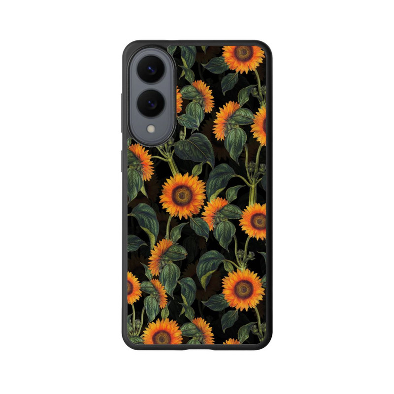 Galaxy S25 Edge Base Case Sonnenblume schwarz