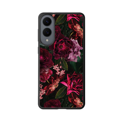 Samsung Galaxy S25 Edge Base Case Dunkle romantische Vintage Rosen und Pfingstrosen