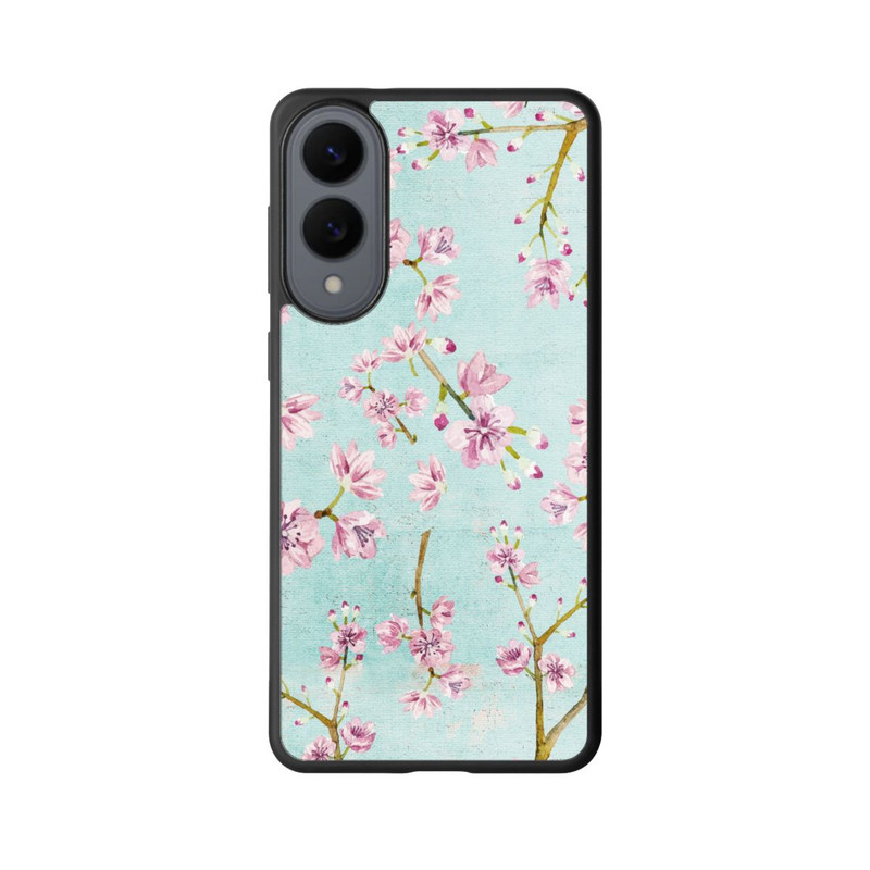 Galaxy S25 Edge Base Case Kirschblütenzweigmuster Hellblau