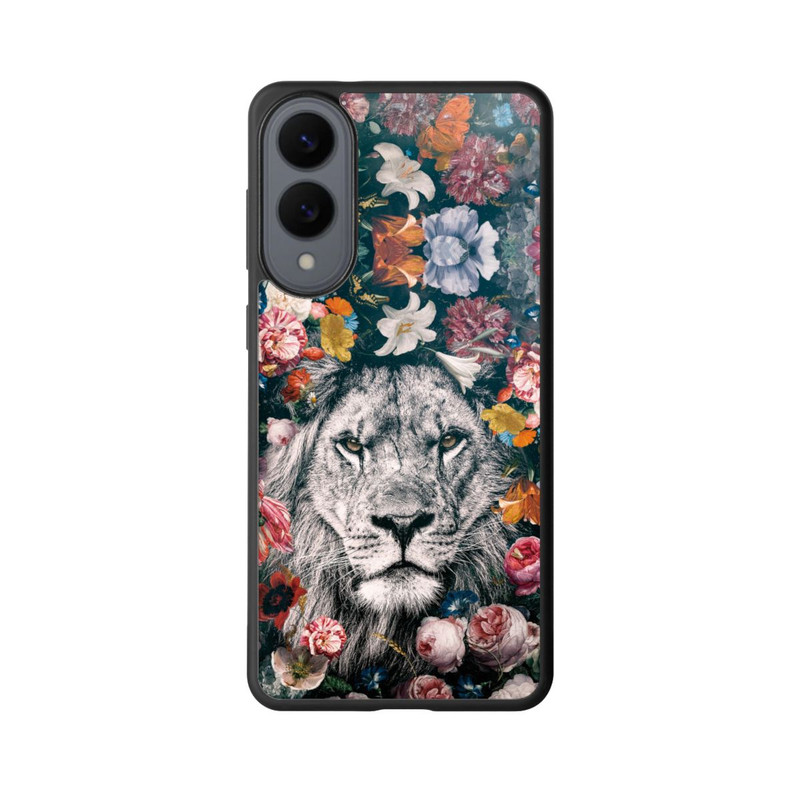Galaxy S25 Edge Base Case Lion Flowers