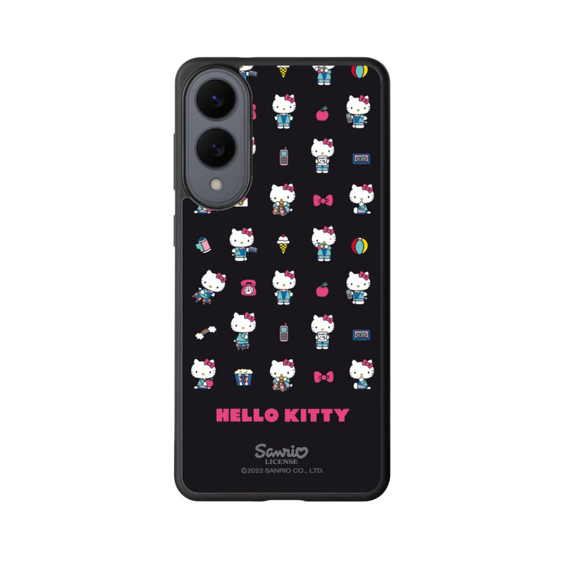 Galaxy S25 Edge Base Case Hello Kitty 90s Schwarz