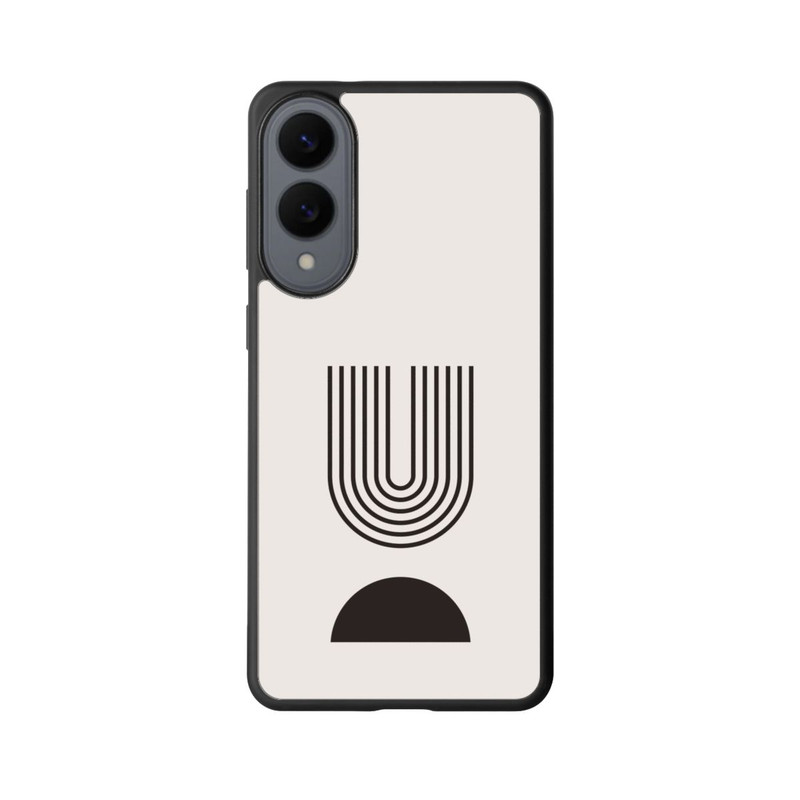 Galaxy S25 Edge Base Case Moderne Kunst Schwarze Linien