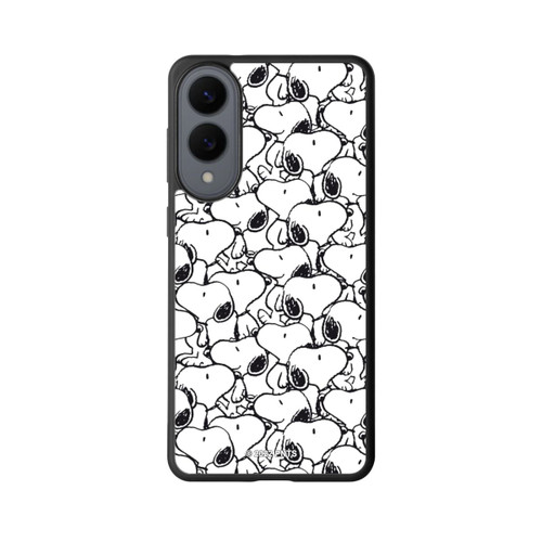 Samsung Galaxy S25 Edge Base Case Snoopy Muster Schwarz und Weiß