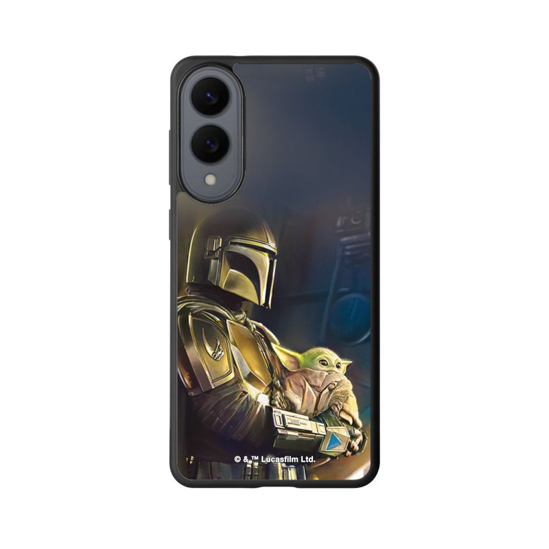 Galaxy S25 Edge Base Case Mandalorianer und Grogu im Schiff