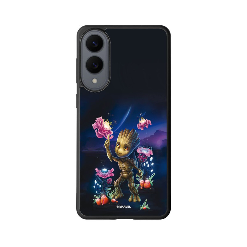 Galaxy S25 Edge Base Case Baby Groot Blumen