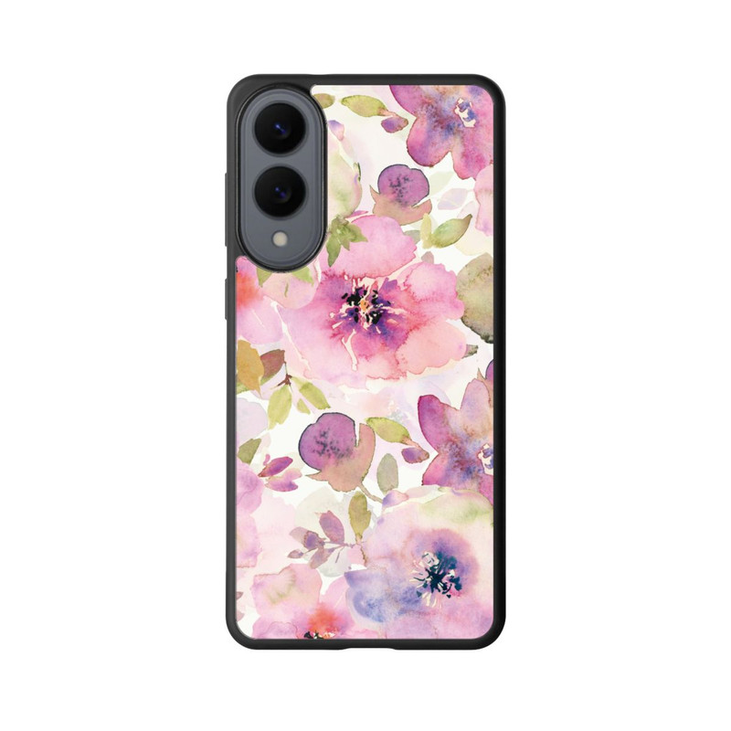 Galaxy S25 Edge Base Case Tapete mit rosa Blumen