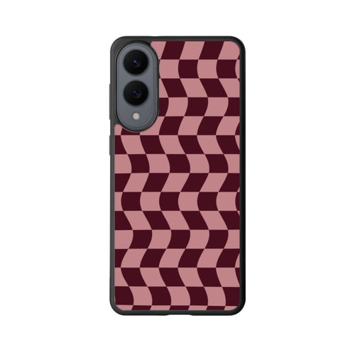 Samsung Galaxy S25 Edge Base Case Schachbrett Rot-Rosa
