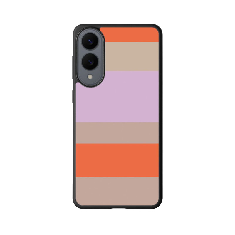 Galaxy S25 Edge Base Case Moca Lila Orange Stripes