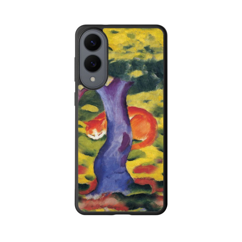 Galaxy S25 Edge Base Case Katze hinter Einem Baum von Franz Marc