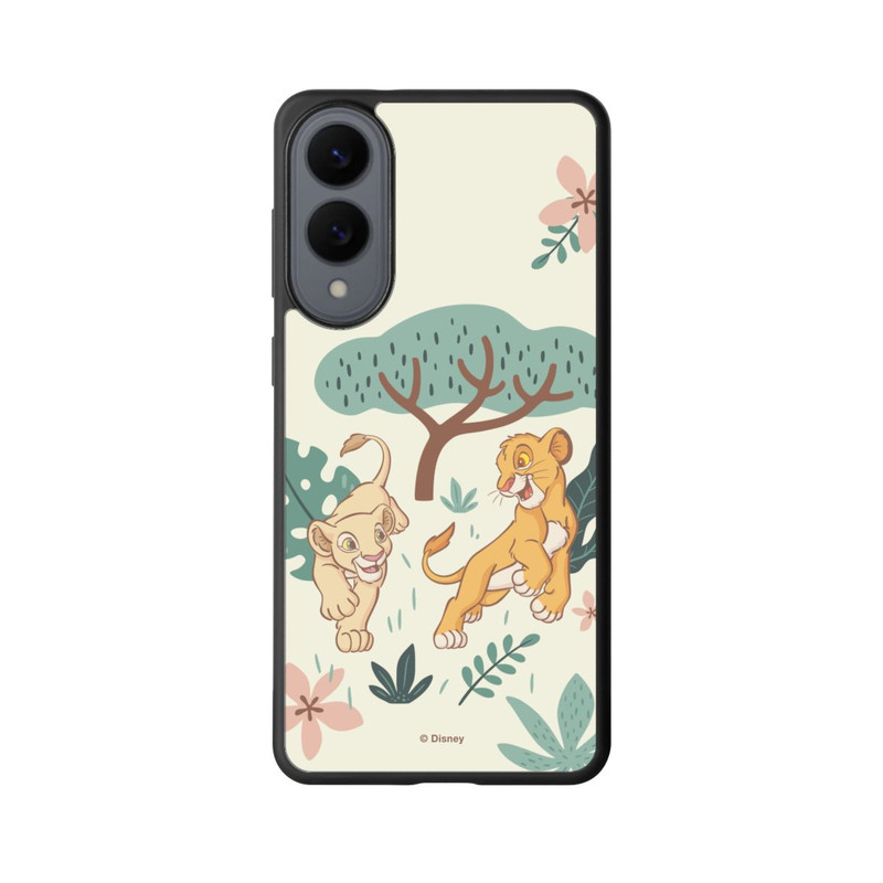 Galaxy S25 Edge Base Case Simba und Nala Floral