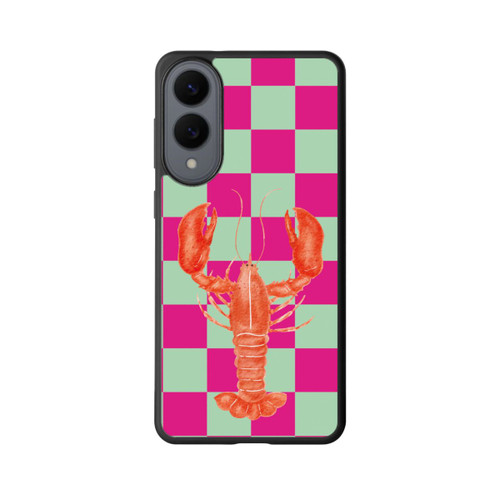 Samsung Galaxy S25 Edge Base Case Pink Checkers Lobster