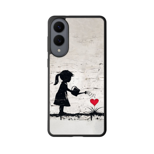 Samsung Galaxy S25 Edge Base Case Girl Watering Bunch of Flowers 