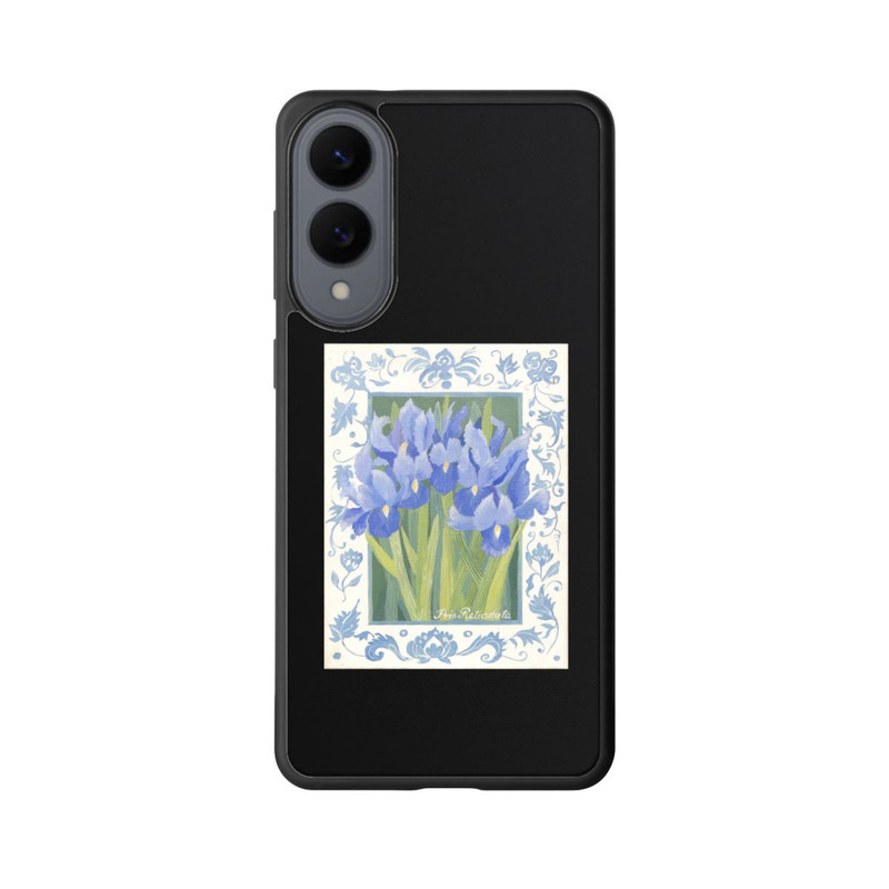 Galaxy S25 Edge Base Case Blue Iris, by Jennifer Abbott