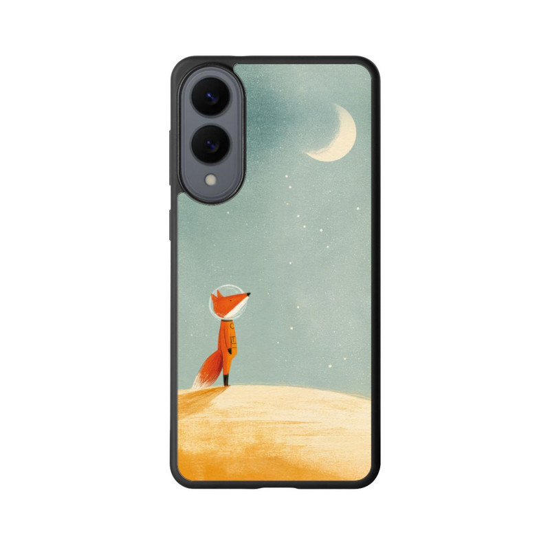 Galaxy S25 Edge Base Case Fuchs im Mondlicht