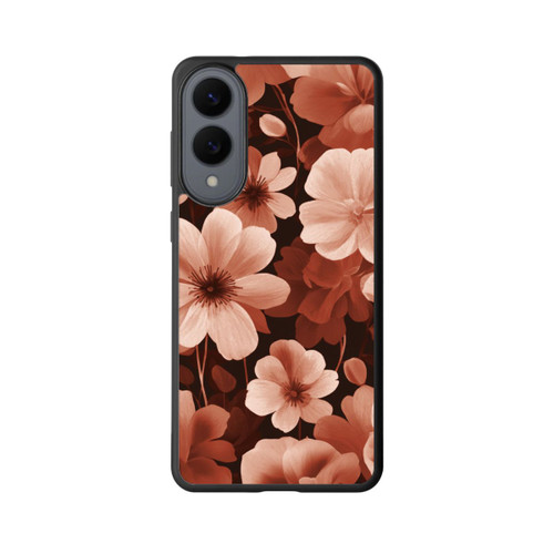 Samsung Galaxy S25 Edge Base Case Rote Negativblumen mit KI