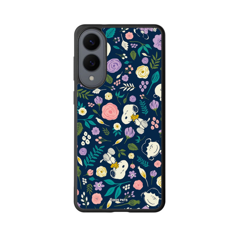 Galaxy S25 Edge Base Case Peanuts Dark Flower Pattern