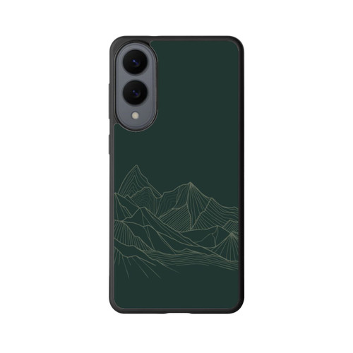 Samsung Galaxy S25 Edge Base Case Berg Line Art Grün