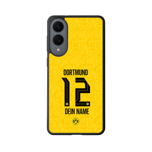 Samsung Galaxy S25 Edge Base Case BVB Trikot Personalisierbar 26-27