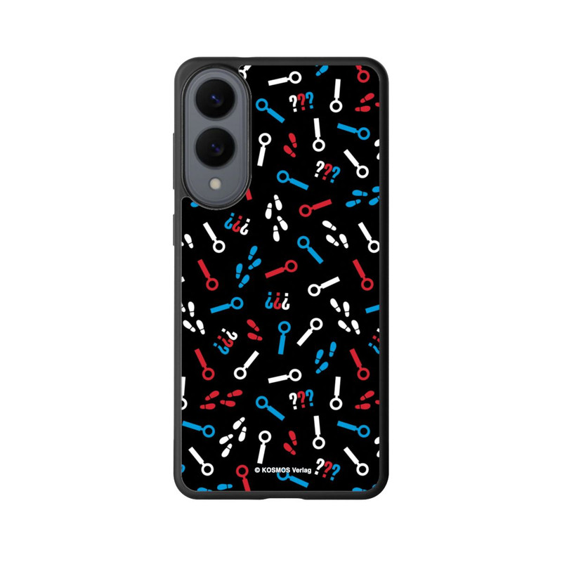 Galaxy S25 Edge Base Case Drei Fragezeichen Detektiv Muster