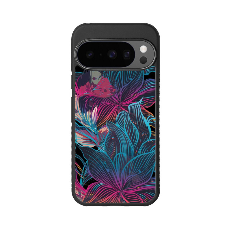 Pixel 10 Pro Base Case Neon Flower Power