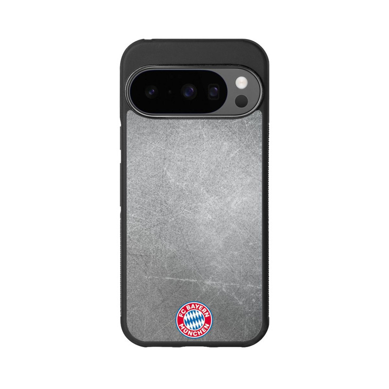 Pixel 10 Pro Base Case Klassisches FCB Logo Klein - Bunt auf Metalllook