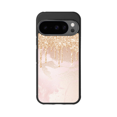 Google Pixel 10 Pro Base Case  Roségoldener Glitzer Tropfen Look