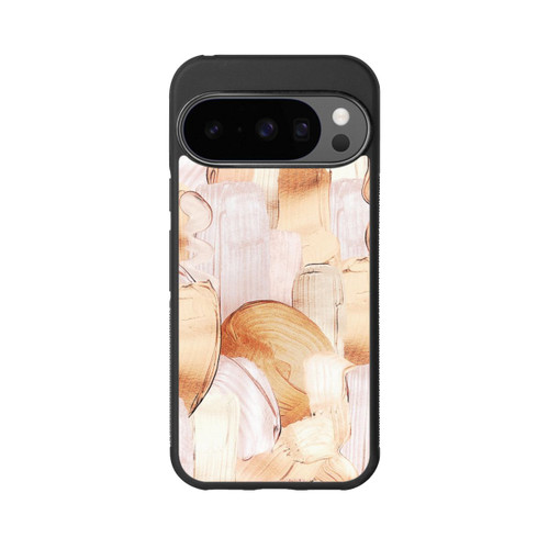 Google Pixel 10 Pro Base Case Weiß/Gold Pinsel Muster