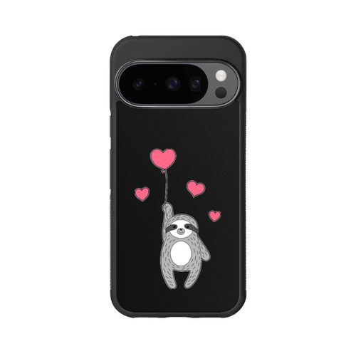 Google Pixel 10 Pro Base Case Faultier mit Herzen transparent