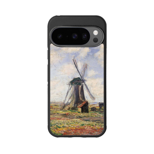 Google Pixel 10 Pro Base Case Tulpenfelder mit der Rijnsburger Windmühle von Claude Monet