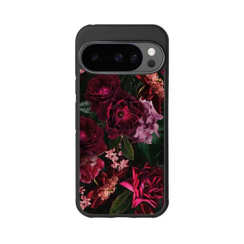 Google Pixel 10 Pro Base Case Dunkle romantische Vintage Rosen und Pfingstrosen
